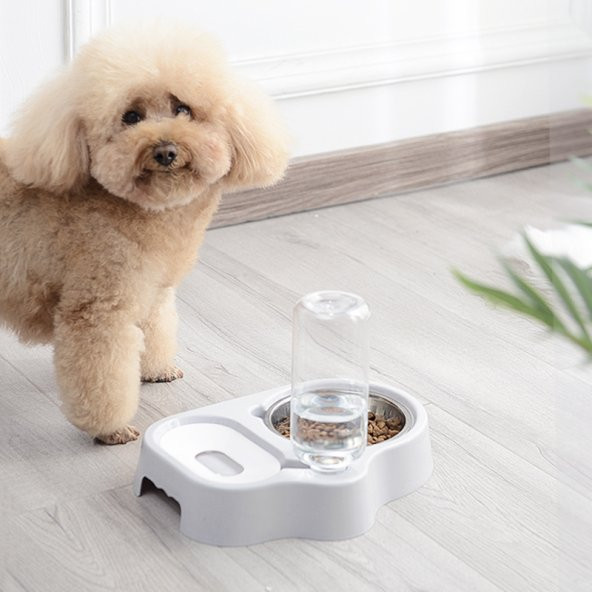 Mikopet Otomatik Su Sebilli Mama Kabı-Mavi - 7