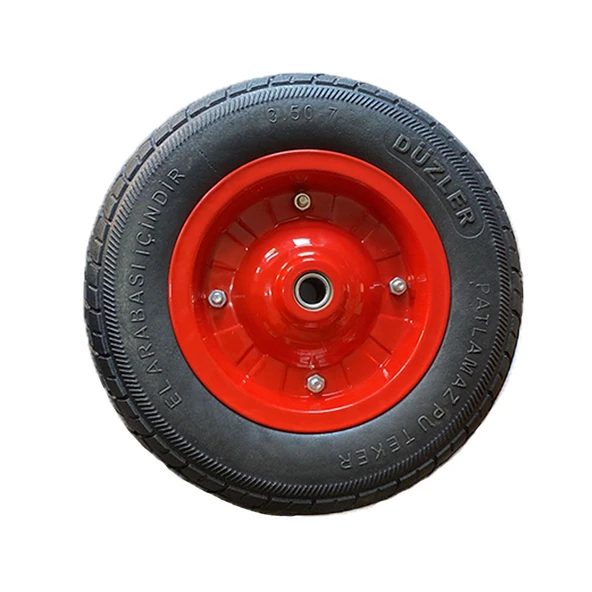 Patlamaz PU Teker 3.50-7 Rulmanlı