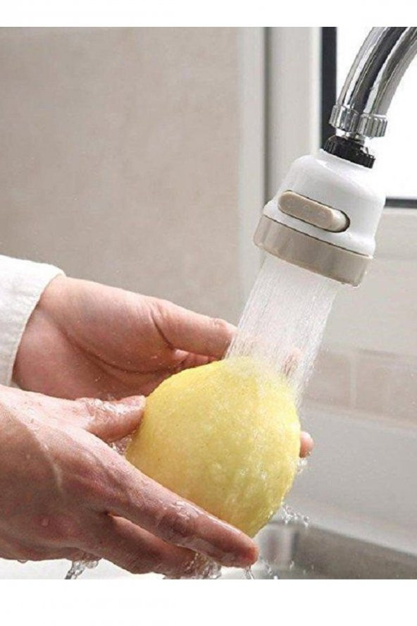 ON2 ARMATÜR Tasarruflu Musluk Başlığı 3 (Üç) Fonksiyonlu 360° Oynar Musluk Başlığı Beyaz Renk - 4