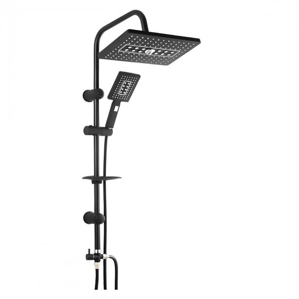 On2 Armatür Lüx Siyah Yağmurlama Tepe Robot Duş Seti Pirinç Modern ve Şık Tasarım - 2