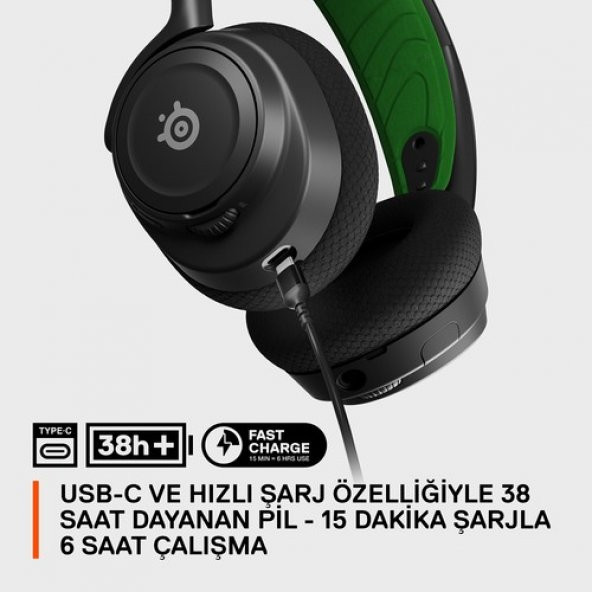 Steelseries Arctis Nova 7x Kablosuz Xbox Konsol Kulaklığı - Nova Akustik Sistemi - 2,4 Ghz ve Eş Zamanlı Bluetooth - 38 Saat Pil Kullanımı - Usb-C - Clearcast Gen2 Mikrofon - Pc, Playstation, Switch - 7
