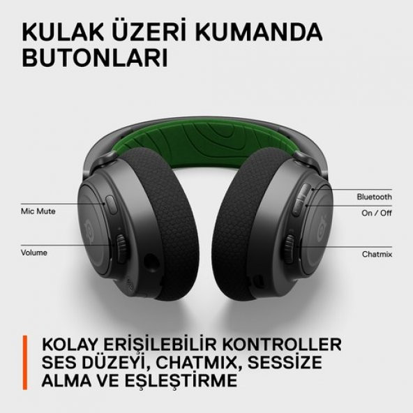 Steelseries Arctis Nova 7x Kablosuz Xbox Konsol Kulaklığı - Nova Akustik Sistemi - 2,4 Ghz ve Eş Zamanlı Bluetooth - 38 Saat Pil Kullanımı - Usb-C - Clearcast Gen2 Mikrofon - Pc, Playstation, Switch - 11