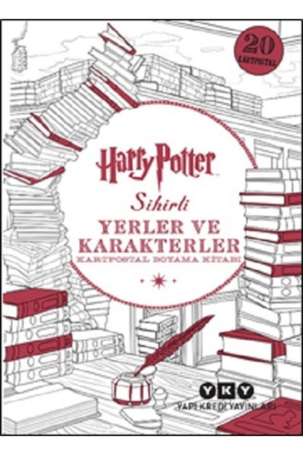 Yapı Kredi Yayınları - Harry Potter Sihirli Yerler Ve Karakterler - Kartpostal Boyama Kitabı