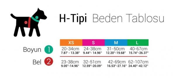 Tailpetz H Tipi Harness Spirit Mini Irk Köpek Göğüs Tasması 23-38cm [XS] - 2