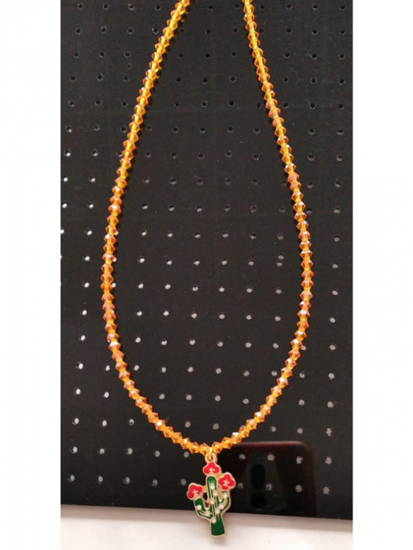 Kaktüs Detay Boncuk Bijuteri Kolye ürün görseli 1