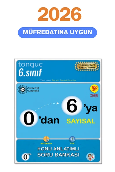 0dan 6ya Sayısal Konu Anlatımlı Soru Bankası - Tonguç Yayınları