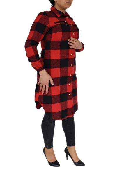 Kadın Oduncu Gömlek Tunik BGL-ST02454 - Resim 6