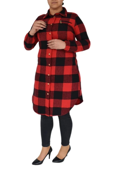 Kadın Oduncu Gömlek Tunik BGL-ST02454 - Resim 2