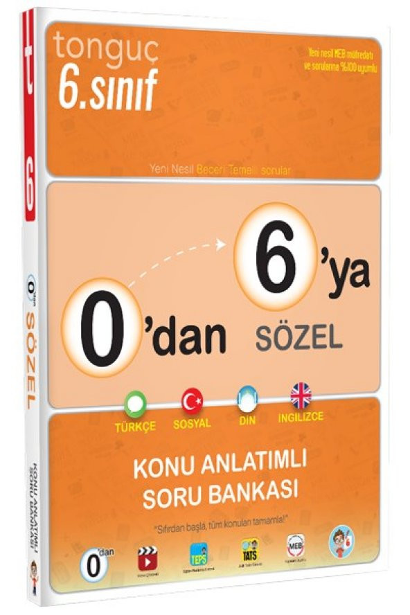 0dan 6ya Sözel Konu Anlatımlı Soru Bankası - Tonguç Yayınları