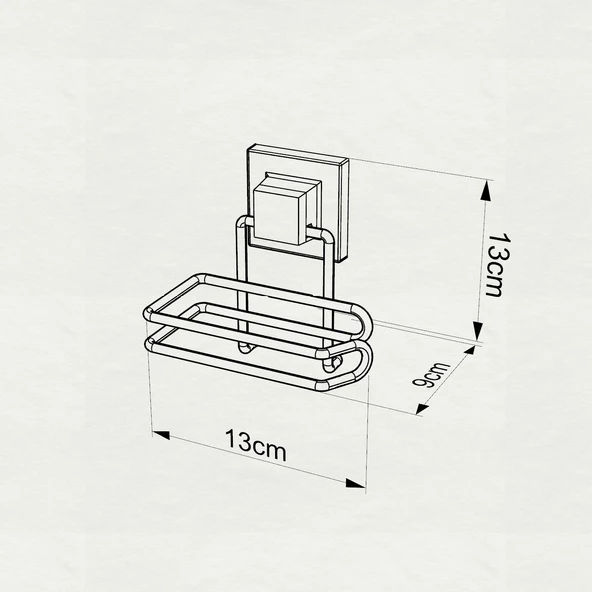 TEKNOTEL DELME VİDA MATKAP YOK! easyFIX YAPIŞKANLI TUVALET KAĞITLIK MAT SİYAH EF271 - 3