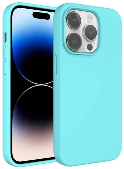 Apple iPhone 14 Pro Max Kılıf Sıvı Teknolojili Silinebilir Sert Zore Kivi Kapak