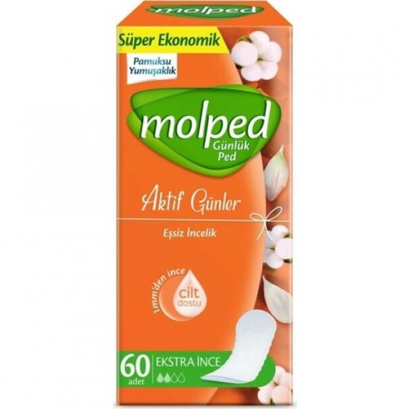 Molped Süper Ekonomik Aktif Günler Günlük Ped Ekstra İnce 60x5 300 Adet ürün görseli 1