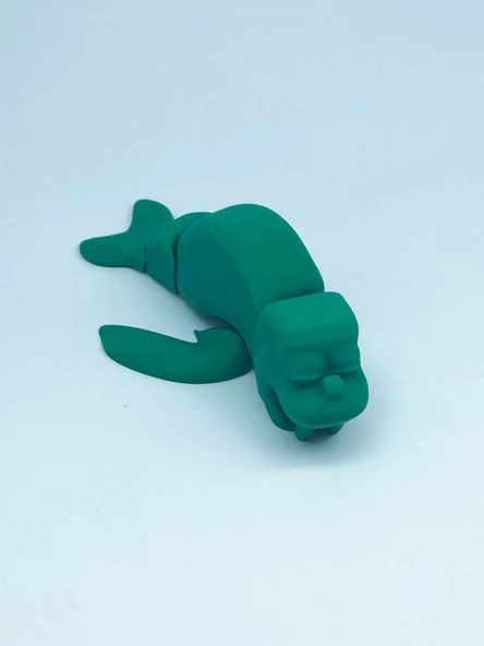 3D Hareketli Deniz Aygırı / Mors Figürlü Oyuncak - Yeşil - Resim 3