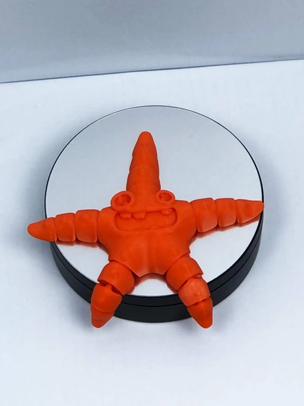 3D Hareketli Oyuncak Deniz Yıldızı - Koyu Turuncu - 1