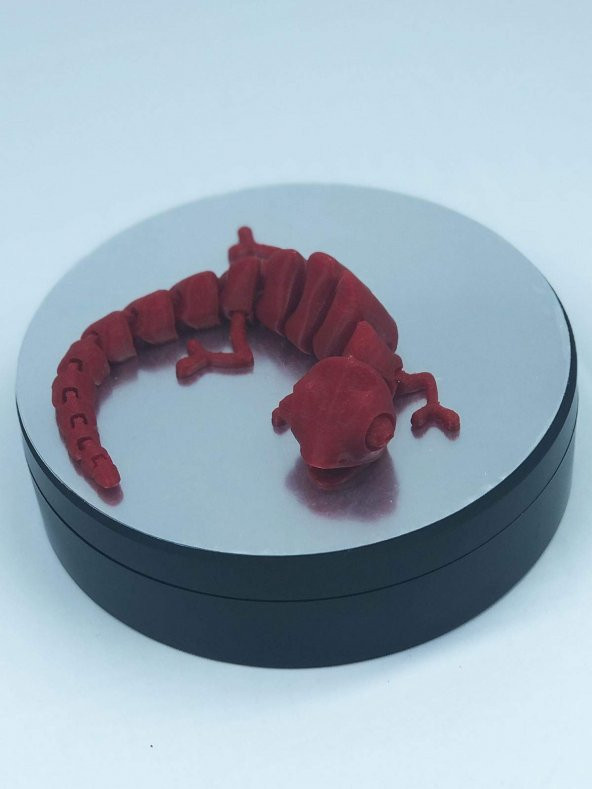 3D Hareketli Bukalemun Figürlü Oyuncak - Kırmızı