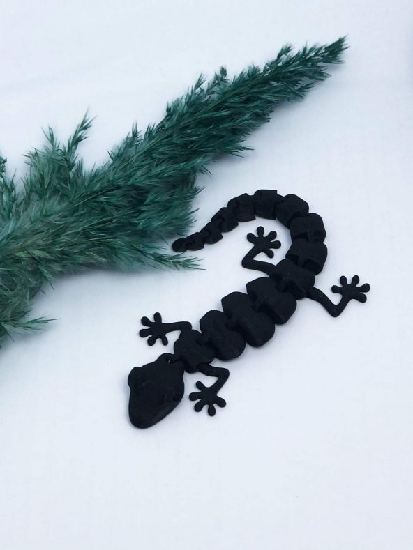 3D Hareketli Oyuncak Kertenkele - Siyah - Resim 3