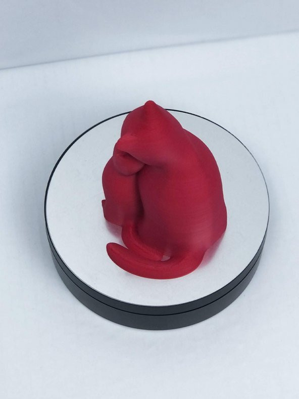 3D Anne ve Yavru Kedi Figürlü Büyük Biblo / Oyuncak - 5