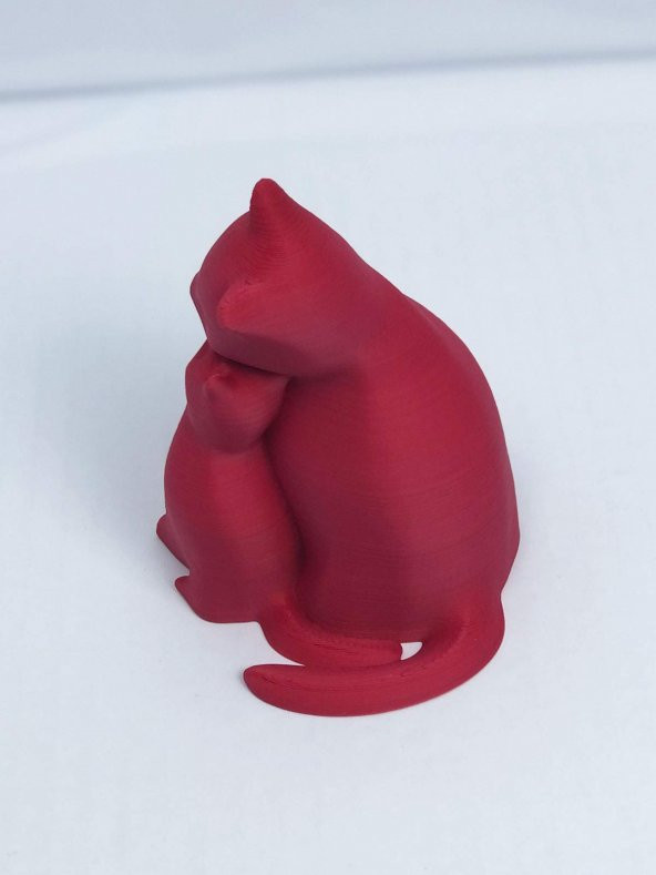 3D Anne ve Yavru Kedi Figürlü Büyük Biblo / Oyuncak - 8