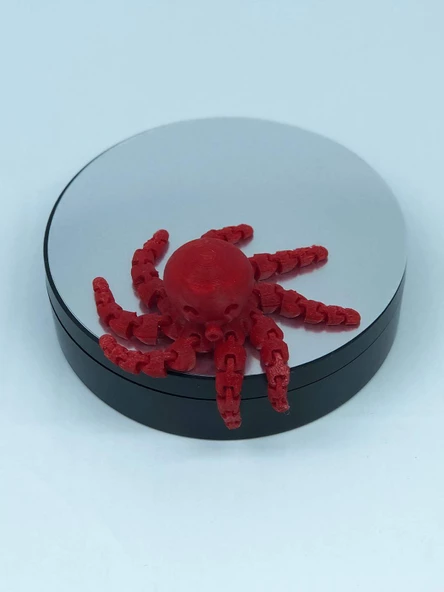 3 Boyutlu Hareketli Ahtapot Oyuncak & Masa Dekoru - Kırmızı - Resim 6