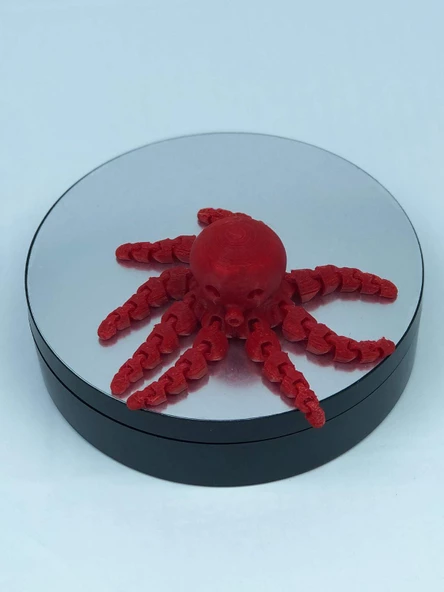 3 Boyutlu Hareketli Ahtapot Oyuncak & Masa Dekoru - Kırmızı - Resim 3