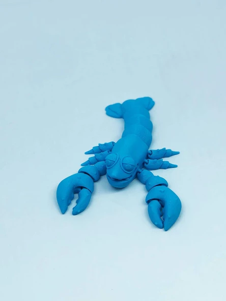 3D Hareketli Istakoz Figürlü Oyuncak - Mavi - 1