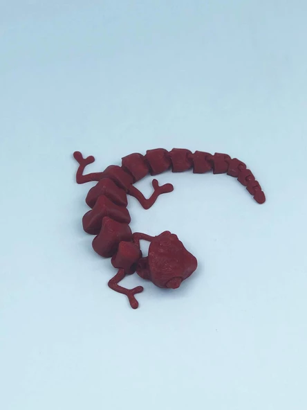 3D Hareketli Bukalemun Figürlü Oyuncak - Kırmızı - 4