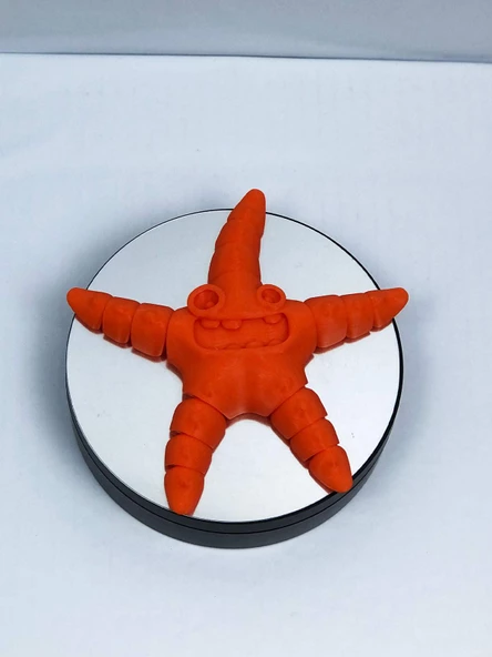 3D Hareketli Oyuncak Deniz Yıldızı - Koyu Turuncu - 7