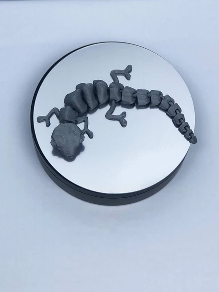 3D Hareketli Bukalemun Figürlü Oyuncak - Gri - Resim 3