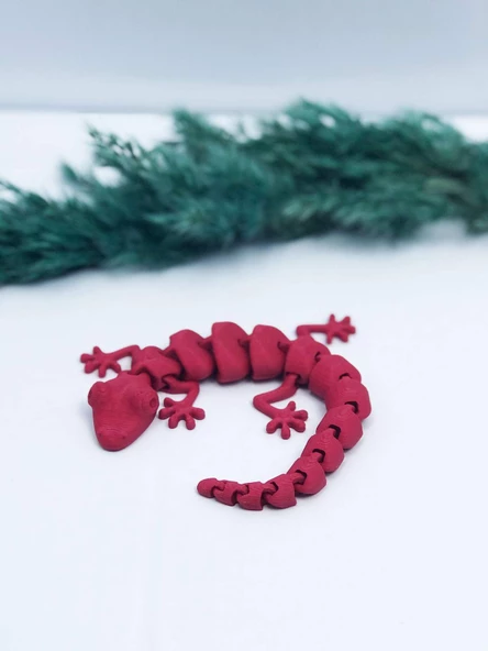 3D Hareketli Oyuncak Kertenkele - Kırmızı - Resim 2