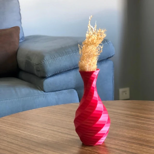 Modern Mini Vazo 15cm Kırmızı - 5