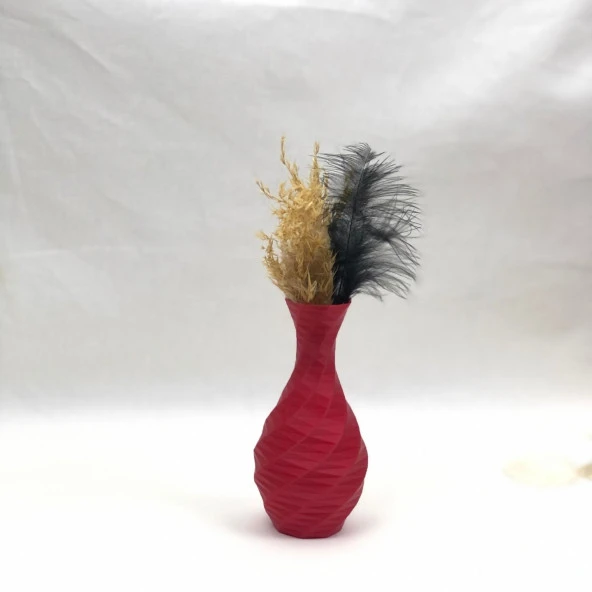 Modern Mini Vazo 15cm Kırmızı - 6