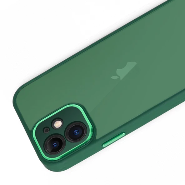 iPhone 12 Kılıf Freya Lazer Lens Kamera Çerçeveli Silikon Kapak - 9