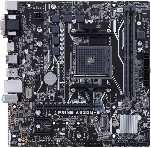 ASUS Prime A320M-E AMD A320 Am4 DDR4 3200 Hdmı Dvı Vga M2 Anakart - 4