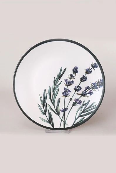 Keramika Keraart Çiçek Bahçesi Servis Tabağı 25 Cm 6 Adet - 18938-39-40-41-42-43 - Resim 7