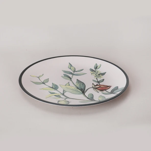 Keramika Keraart Çiçek Bahçesi Servis Tabağı 25 Cm 6 Adet - 18938-39-40-41-42-43 - 6