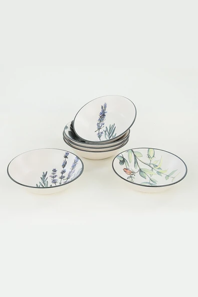 Keramika Keraart Çiçek Bahçesi Yemek Tabağı 18 cm 6 Adet - 2