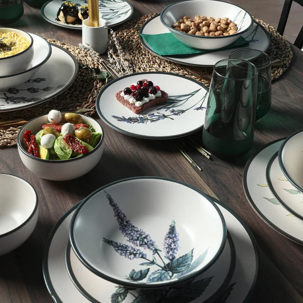 Keramika Keraart Çiçek Bahçesi Yemek Takımı 24 Parça 6 Kişilik 18938 -39-40-41-42-43-68 - 3