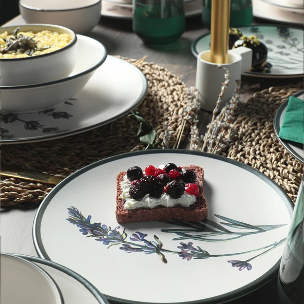 Keramika Keraart Çiçek Bahçesi Yemek Takımı 24 Parça 6 Kişilik 18938 -39-40-41-42-43-68 - 7