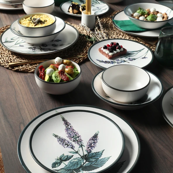 Keramika Keraart Çiçek Bahçesi Yemek Takımı 24 Parça 6 Kişilik 18938 -39-40-41-42-43-68 - 5