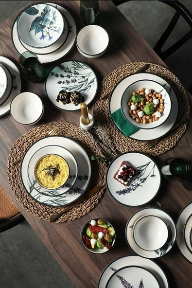 Keramika Keraart Çiçek Bahçesi Yemek Takımı 24 Parça 6 Kişilik 18938 -39-40-41-42-43-68 - 5