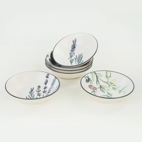 Keramika Keraart Çiçek Bahçesi Yemek Tabağı 18 cm 6 Adet - 2