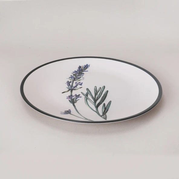 Keramika Keraart Çiçek Bahçesi Servis Tabağı 25 Cm 6 Adet - 18938-39-40-41-42-43 - 9
