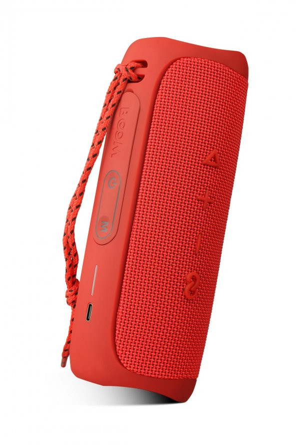 Boom Kırmızı Taşınabilir Ses Bombası Kablosuz Bluetooth Hoparlör Speaker Yüksek Ses Çoklu Bağlantı