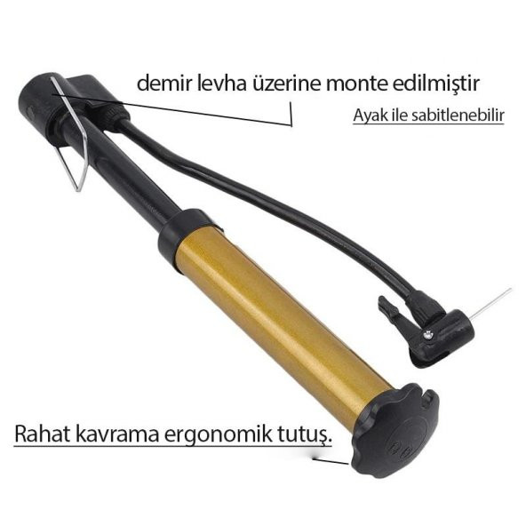 Üst Kalite portatif Şişirme El Pompası Bisiklet,top,havuz,lastik,teker,yatak hava şişirme aparatı - 3