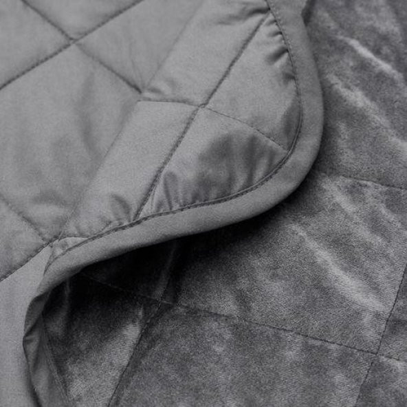Kapitoneli Yatak Örtüsü Koyu Gri MeridyenDukkan 260x250 cm IKEA Ekstra Yumuşak - 3