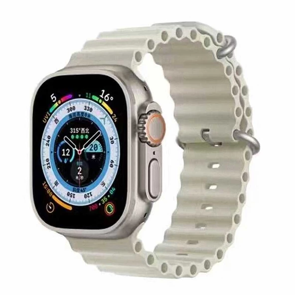 Apple Watch 38mm Zore KRD-75 Silikon Kordon Saat Değildir.  Krem