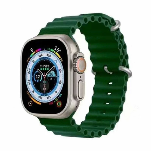 Apple Watch 38mm Zore KRD-75 Silikon Kordon Saat Değildir.  Koyu Yeşil