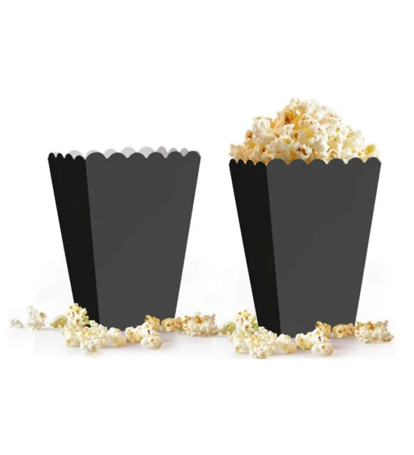 Siyah Popcorn Mısır Kutusu 8'li