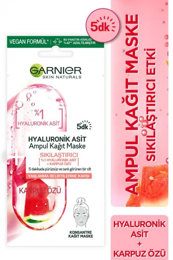GARNIER AMPUL KAĞIT MASKE HYALURONİKASİT