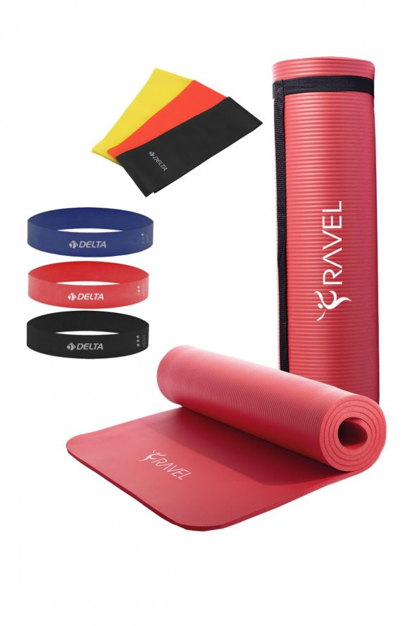 Ravel 10 Mm Pilates Minderi Delta 3lü Pilates Bandı 3lü Squat Bant Egzersiz Direnç Lastiği